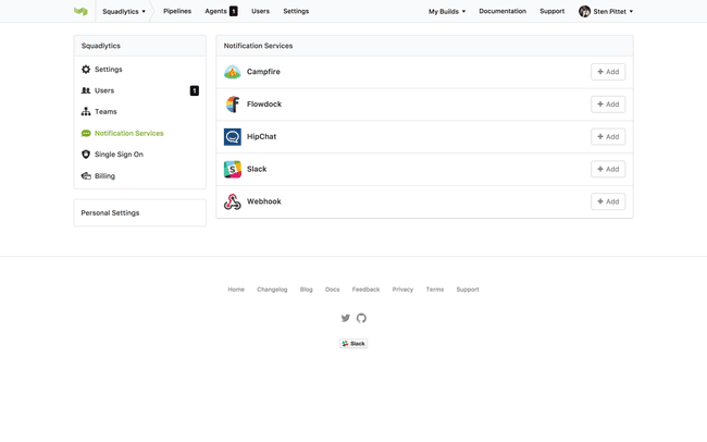 buildkite settings